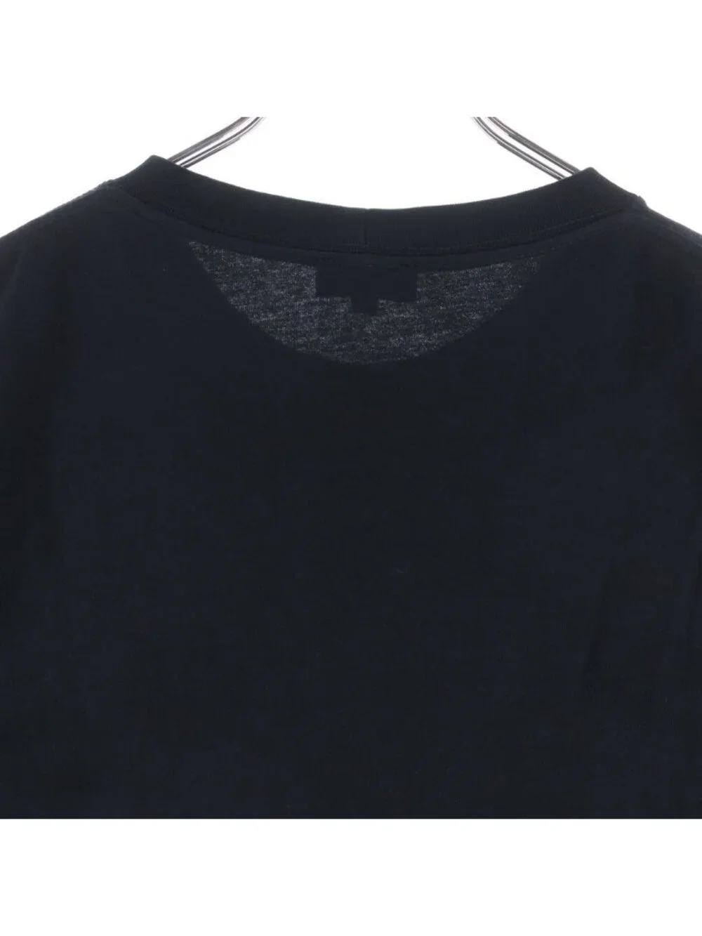 Chanel Face Print T-Shirt Sequins Bijou Decoration Short Sleeve Cotton Black
